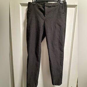 Black Ankle Pants with Gold Shimmer